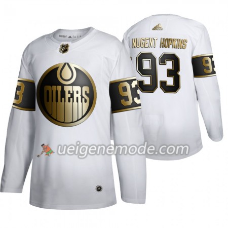 Herren Eishockey Edmonton Oilers Trikot Ryan Nugent-Hopkins 93 Adidas 2019-2020 Golden Edition Weiß Authentic